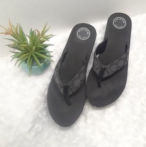 Coach Jen Signature wedge thong sandal flip flop